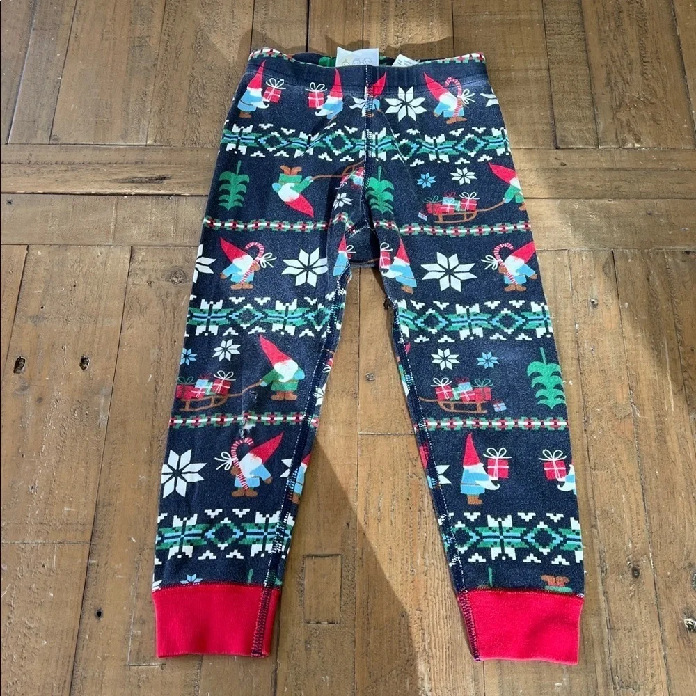 Hanna Andersson Fairisle gnome pajama set kids 3T holiday Christmas